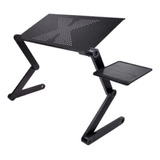 Mesa Para Notebook Multifuncional Articulável Sofá Preta T8