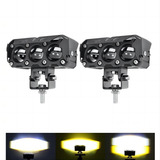 Faros Auxiliares Luz Doble Color Led 80w Para Auto Moto 2pcs