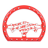 Volante C-force Killer Flat Rojo Aluminio Perforado Collino