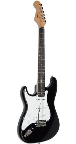 Guitarra Leonard Tipo Stratocaster Negra Zurda 