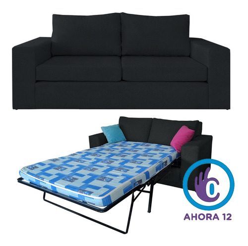 Combo Sillon Sofa Cama 2 Plazas + Colchon Espuma Fullconfort