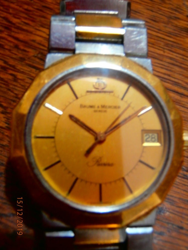 Reloj Baume & Mercier Riviera Bisel Oro. Malla Combinada. H