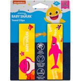 Pinkfong Mommy Baby Shark Para Toallas Con Pinzas, Color Ama