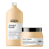 Kit Loreal Absolut Repair Gold Shampoo 1500ml+mascara 500gr