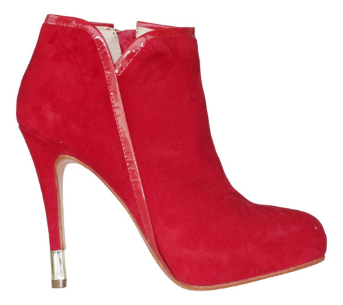 Zapatos Mujer Ramones Cuero Gamuzado Rojo - Ferraro 262457e