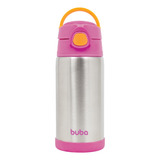 Garrafa Termica Infantil Canudo Aço Inox 400ml Buba