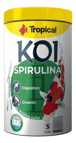 Alimento Espirulina Peces Koi Y Goldfish Tropical 1 Lt