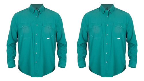 Camisa Nomad Outdoor Manga Larga Verde Paquete De 2 Piezas | Meses sin interés