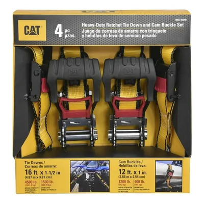 Correas De Amarre Con Trinquete Y Hevillas De Leva Cat Color Amarillo | Envío gratis