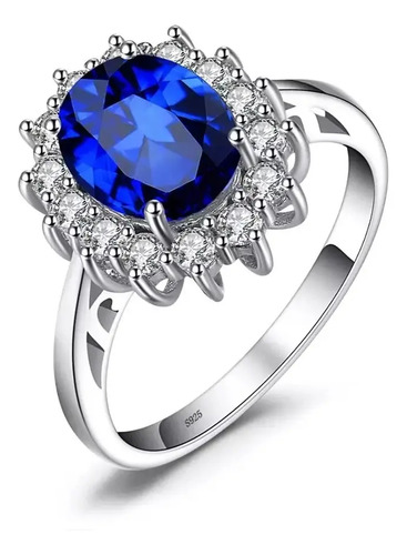 Anillo Estilo Lady Di 100% Plata Ley 925