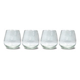 Sherglass Set 4 Vasos Gin Vidrio Soplado Artesanal 12oz
