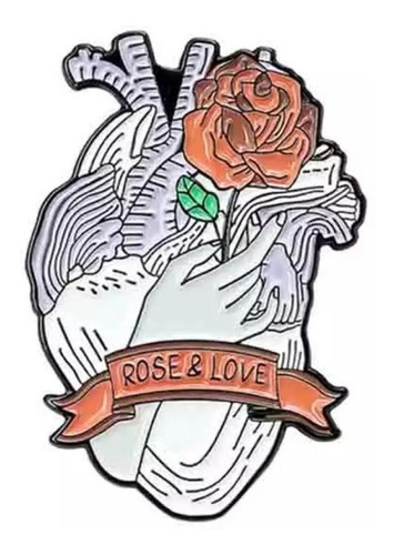 Pin Accesorio En Forma De Corazón Rose&love, Moda Coreana