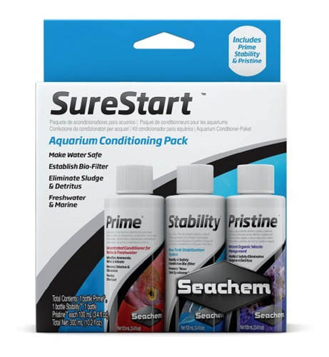 Seachem Sure Start Prime Stability Pristine Pack 100ml 
