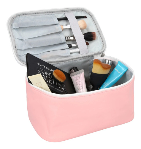 Cosmetiquera Rectangular Con 5 Separadores Para Brochas