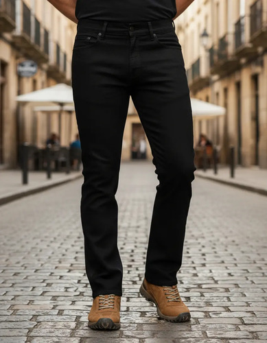 Jeans Oggi Jeans Hombre Negro Mezclilla Comfort Vaxter | Envío gratis