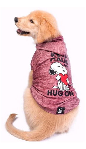 Moletom Para Cachorro Snoopy Hug On - Vinho, Tamanho:m