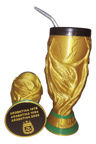 Mate Copa Del Mundo Personalizado Impresa En 3d 23 Cm