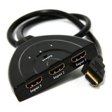 Adaptador Extensor Switch Hub Divisor Hdmi 3 Portas Saídas