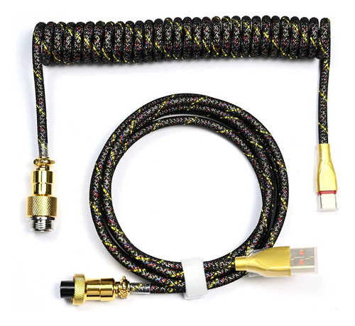 Cable De Datos Tipo C Cable En Espiral Para Teclado Mecánico