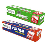 Super Pack Oferta Film Alusa Plastica + Rollo Papel Aluminio