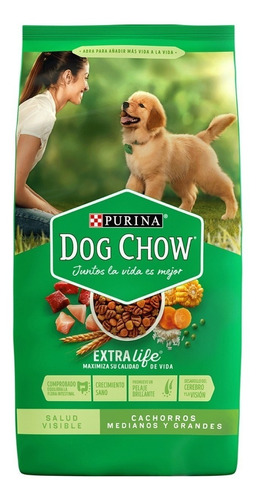 Alimento Dog Chow Vida Sana Cachorro De Raza Mediana Y Grande Sabor Mix En Bolsa De 22.7kg