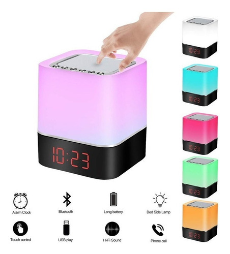 A Luz De Noche Bocina Bluetooth A2 Reloj Despertador