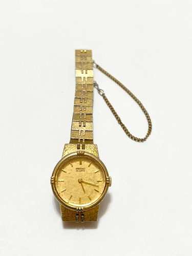 Relógio Antigo Seiko Quartz Dourado Japan 1400-0250