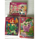 Juegos Mesa Disney Lote Domino Princes Puzzle Pony Ariel 