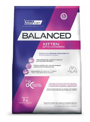 Alimento Balanceado Vital Cat Balanced Kitten 7.5 Kg