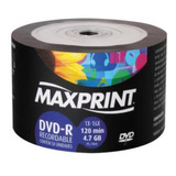 8 Pct. Dvd-r Maxprint Regravável 4.7gb C/ 50