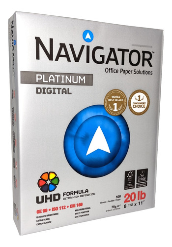Papel Navigator Platinum Carta 75gr 500 Hojas Impresion