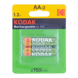 Pila Recargable Aa Kodak 750 Mah 2 Unidades