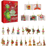 24 Piezas De Decoración Colgante For Árbol De Navidad Grinch