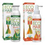 Eco Hair Anticaida Crecimiento Cabello Combo  Locion + Shampoo