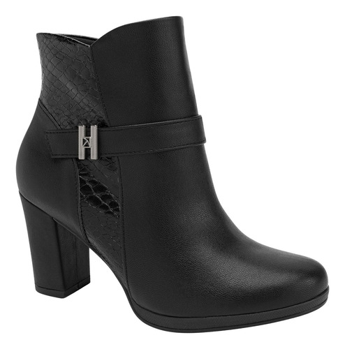 Bota Feminina Salto Bloco Cano Curto Piccadilly - 130237