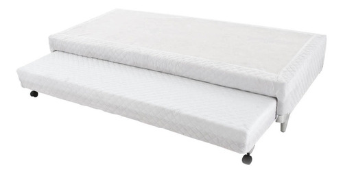 Cama Box Solteirão / Viúva Universal Cosmopolita Bicama Branco - 120x200 Solteirão / Viúva