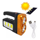 Lanterna Recarregável Solar Lâmpada Led Entrada Usb Trilha Cor Da Lanterna Preto Com Cobre