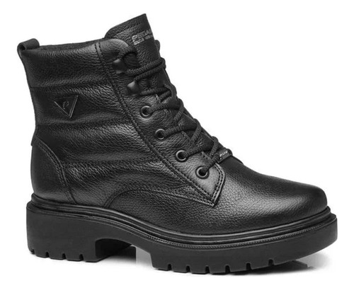 Bota Feminina Pegada Coturno Couro 282402