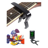 Kit Guitarrista Capo Traste , Afinador, Joyo Puas Alice