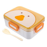 Taper Vianda Lunchera Escolar Cute Cartoon 600ml Cubierto