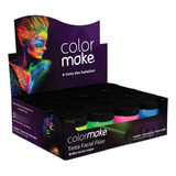 Kit 12 Tintas Líquida Facial Neon 15ml - Colormake