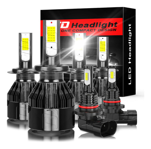 D Kit Faros Luz Led H7 Hb4 14000lm Para Seat Haz Alta/baja