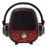 Caixa D Som Portátil Bluetooth Rádio Fm Sd Cnn100bt Vermelho