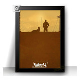 Quadro Minimalista Fallout Decorativo Moldura A4 32cm