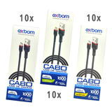 Kit 30 Cabos Atacado Para Revenda iPhone Tipo C Micro Usb V8