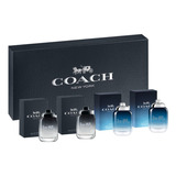 Set Mini Coach New York Men 4.5ml Cada Uno 4pz Volumen De La Unidad 4 Ml