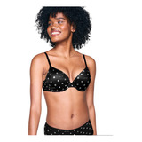 Corpiño Negro Con Aro Lightly Lined Pink 34c Victoria Secret