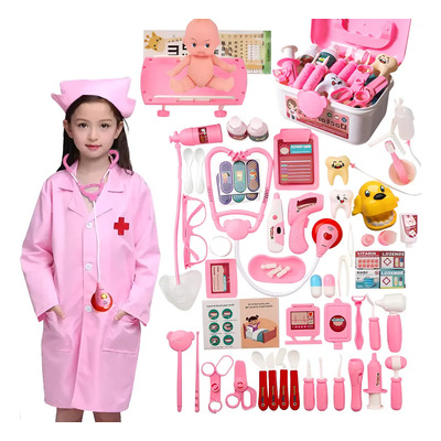Juguetes De Doctor Medicina Rol Para Niños Con Caja ,75 Pcs