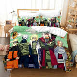 Juego De Cama Naruto, 3 Fundas De Almohada Funda Nórdica