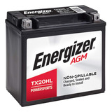 Energizer Tx20hl Agm Motocicleta Y Batería Atv 12v, 310 Ampe